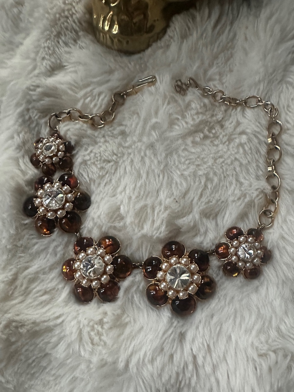 Ann Taylor Flower Statement Necklace